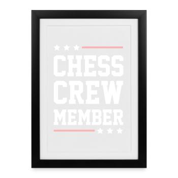 Équipe d’échecs - Affiche encadrée (27 × 37 cm) - noir - Devant