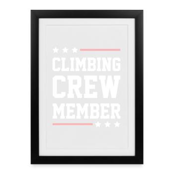 Équipe d’escalade - Affiche encadrée (27 × 37 cm) - noir - Devant