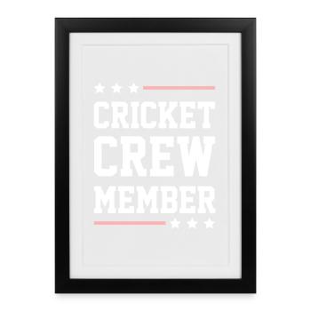 Cricket Crew - Gerahmtes Poster (27 × 37 cm) - Schwarz - Vorne