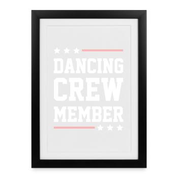 Équipe de danse - Affiche encadrée (27 × 37 cm) - noir - Devant