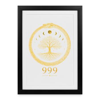 999 Arbre Ouroboros - Affiche encadrée (27 × 37 cm) - noir - Devant