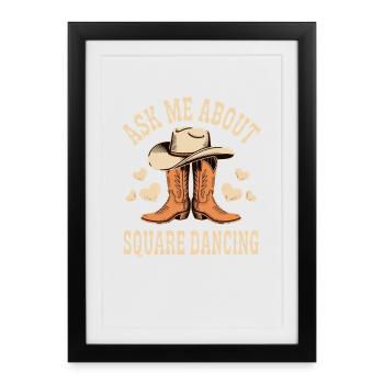 Square Dancing Square Dance Gifts - Framed poster (27 × 37 cm) - black - Front
