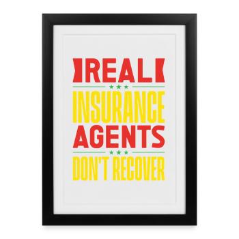 L’agent d’assurance ne récupère pas vraiment l’assurance bizarre - Affiche encadrée (27 × 37 cm) - noir - Devant