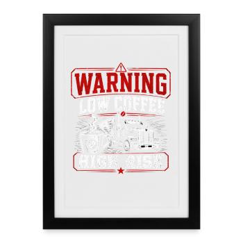Chauffeur de camion Café longue distance - Affiche encadrée (27 × 37 cm) - noir - Devant