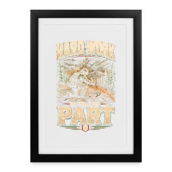 Fire Brigade Fire Brigade Groups Hard Work Is Easy Part - Framed poster (27 × 37 cm) - black - Front