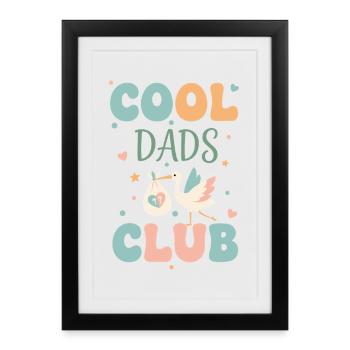 Gender Reveal Cool Dads Club Baby Shower Pregnancy - Framed poster (27 × 37 cm) - black - Front
