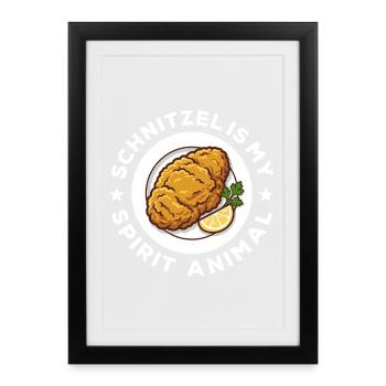 Schnitzel is my Spirit Animal - Framed poster (27 × 37 cm) - black - Front