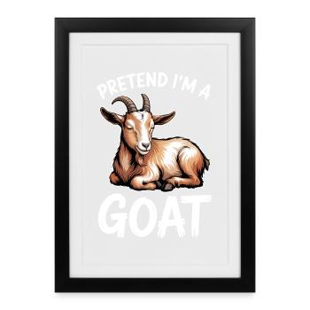 Dictons de chèvre Cadeau drôle de chèvre - Affiche encadrée (27 × 37 cm) - noir - Devant