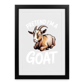 Dictons de chèvre Cadeau drôle de chèvre - Affiche encadrée (27 × 37 cm) - noir - Devant