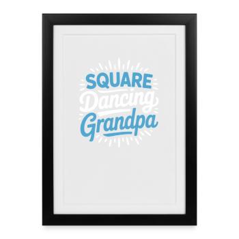 Square Dancing Grandpa Square Dance Gifts - Framed poster (27 × 37 cm) - black - Front