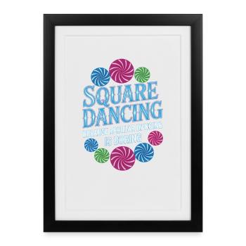 Square Dancing Square Dance Gifts - Framed poster (27 × 37 cm) - black - Front