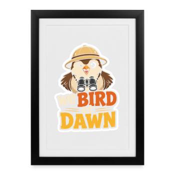 Vogel bei Morgengrauen – Nous Oiseau à l’aube - Affiche encadrée (27 × 37 cm) - noir - Devant