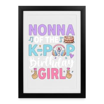 Nonna of The K-Pop Birthday Girl - Gerahmtes Poster (27 × 37 cm) - Schwarz - Vorne