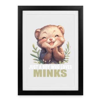 Mink Mink - Affiche encadrée (27 × 37 cm) - noir - Devant