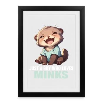 Mink Mink - Affiche encadrée (27 × 37 cm) - noir - Devant