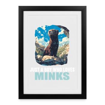 Mink Mink - Affiche encadrée (27 × 37 cm) - noir - Devant