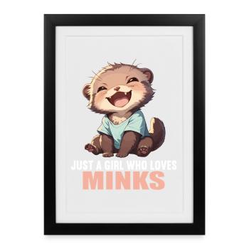 Mink Mink - Affiche encadrée (27 × 37 cm) - noir - Devant