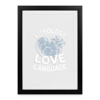 Lithologie Langage de l’amour - Affiche encadrée (27 × 37 cm) - noir - Devant
