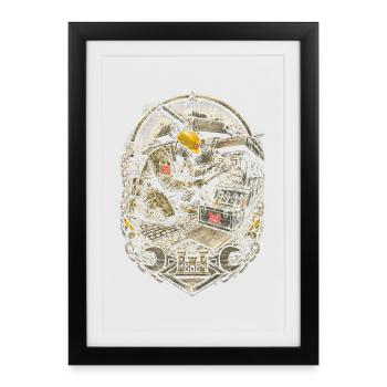 Mécanicien militaire - Affiche encadrée (27 × 37 cm) - noir - Devant