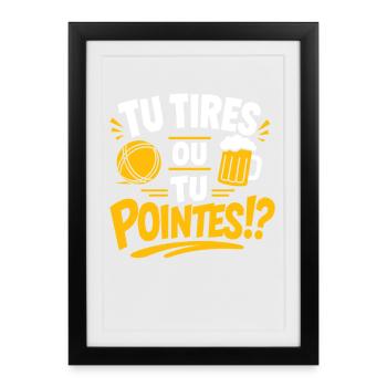 You shoot or you point - Framed poster (27 × 37 cm) - black - Front