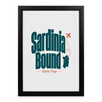 Sardinia Bound Girls Trip Vacation Travel Group - Framed poster (27 × 37 cm) - black - Front