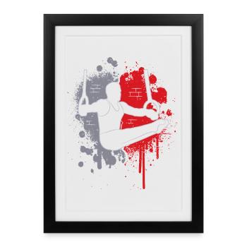 Gymnastique Gymnastique Ring Gymnastique Touches de couleur Gymnastique - Affiche encadrée (27 × 37 cm) - noir - Devant