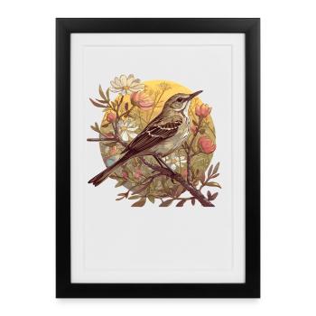 Oiseaux moqueurs Oiseaux moqueurs - Affiche encadrée (27 × 37 cm) - noir - Devant