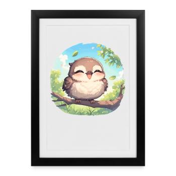 Oiseaux moqueurs Oiseaux moqueurs - Affiche encadrée (27 × 37 cm) - noir - Devant