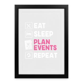 Event Planner - Framed poster (27 × 37 cm) - black - Front