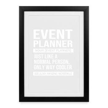Event Planner - Framed poster (27 × 37 cm) - black - Front