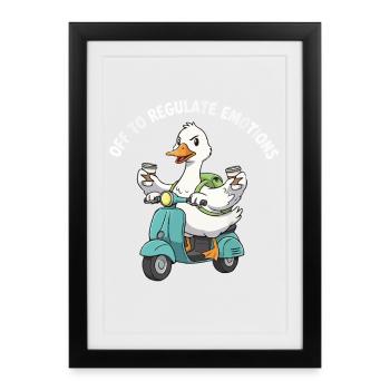 Quak Scooter Emotion Regulator - Framed poster (27 × 37 cm) - black - Front