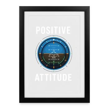 Pilote de positivité - Affiche encadrée (27 × 37 cm) - noir - Devant