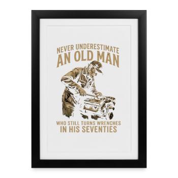 70 Anniversaire - Affiche encadrée (27 × 37 cm) - noir - Devant