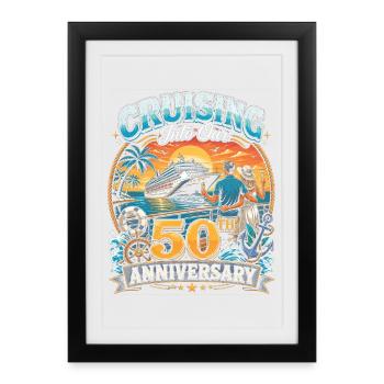 En route vers notre 50e anniversaire - Affiche encadrée (27 × 37 cm) - noir - Devant