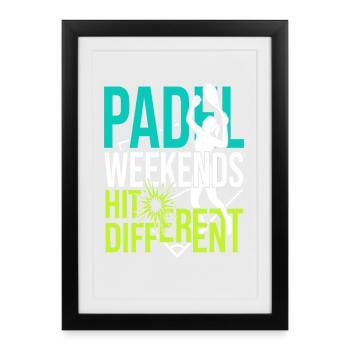 Padel girl padel player padel tennis gift - Framed poster (27 × 37 cm) - black - Front