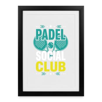 Padel girl padel player padel tennis gift - Framed poster (27 × 37 cm) - black - Front