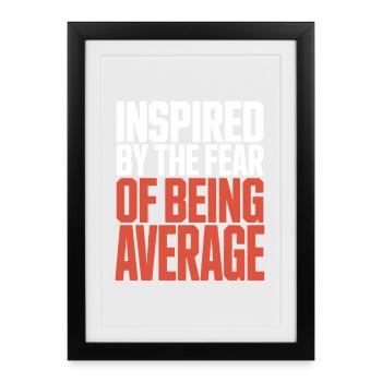 Mindset Inspired By Fear Of Average Bodybuilding - Framed poster (27 × 37 cm) - black - Front