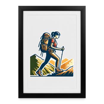 Climber - Framed poster (27 × 37 cm) - black - Front