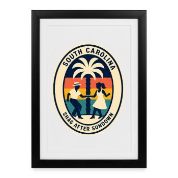 De la Caroline du Sud à Sundown - Affiche encadrée (27 × 37 cm) - noir - Devant