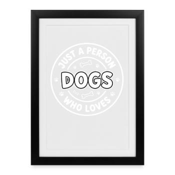 Dog Lover Saying - Framed poster (27 × 37 cm) - black - Front