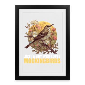 Oiseaux moqueurs Oiseaux moqueurs - Affiche encadrée (27 × 37 cm) - noir - Devant