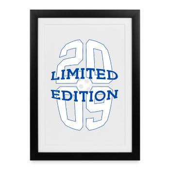 ÉDITION LIMITÉE 2009 FOOTBALL 17E ANNIVERSAIRE - Affiche encadrée (27 × 37 cm) - noir - Devant