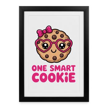 One Smart Cookie - Smart Cookie with Glasses - Framed poster (27 × 37 cm) - black - Front