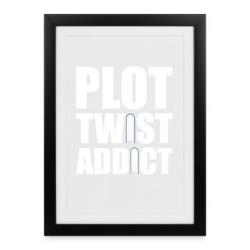 Crime Novel Thriller Reader Bookworm - Framed poster (27 × 37 cm) - black - Front