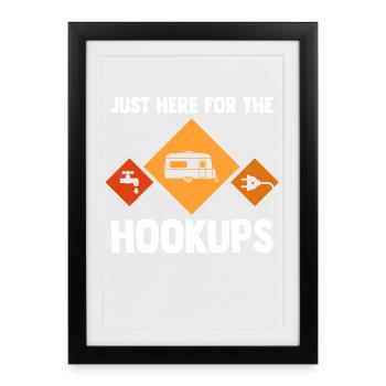 Camping Bonfire Camp Life Forest Camper - Framed poster (27 × 37 cm) - black - Front