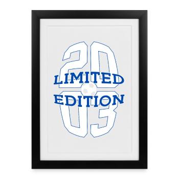 ÉDITION LIMITÉE 23E ANNIVERSAIRE FOOTBALL 2003 - Affiche encadrée (27 × 37 cm) - noir - Devant