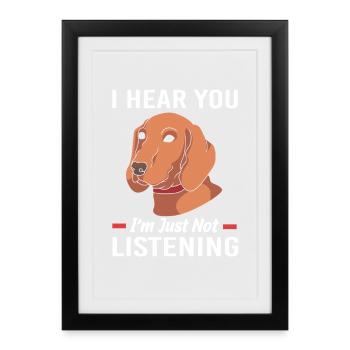 Redbone Coonhound - Framed poster (27 × 37 cm) - black - Front