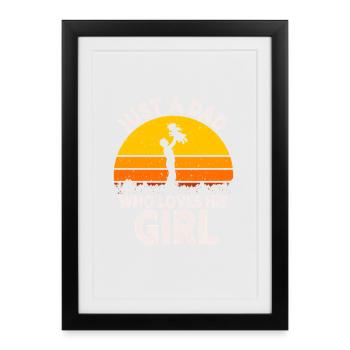 Juste un père qui aime sa fille - Affiche encadrée (27 × 37 cm) - noir - Devant