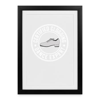 Don expert en bouchon pour danse en bouchons - Affiche encadrée (27 × 37 cm) - noir - Devant