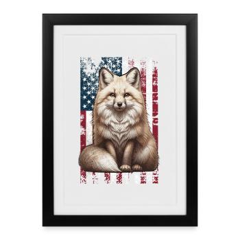 Swift Fox US Swiftfuchs - Affiche encadrée (27 × 37 cm) - noir - Devant